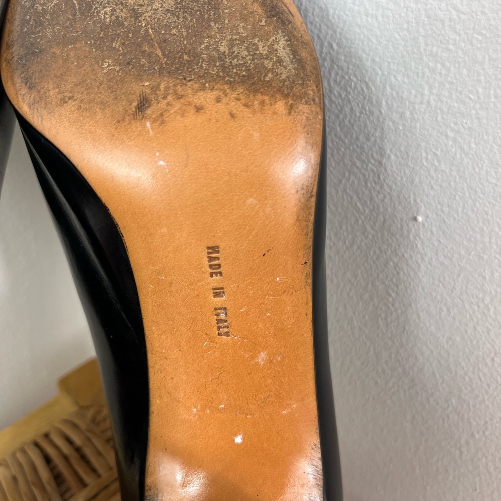 Vintage Salvatore Ferragamo Iconic Logo Heels Sz 7 1/2 - Picture 13 of 13